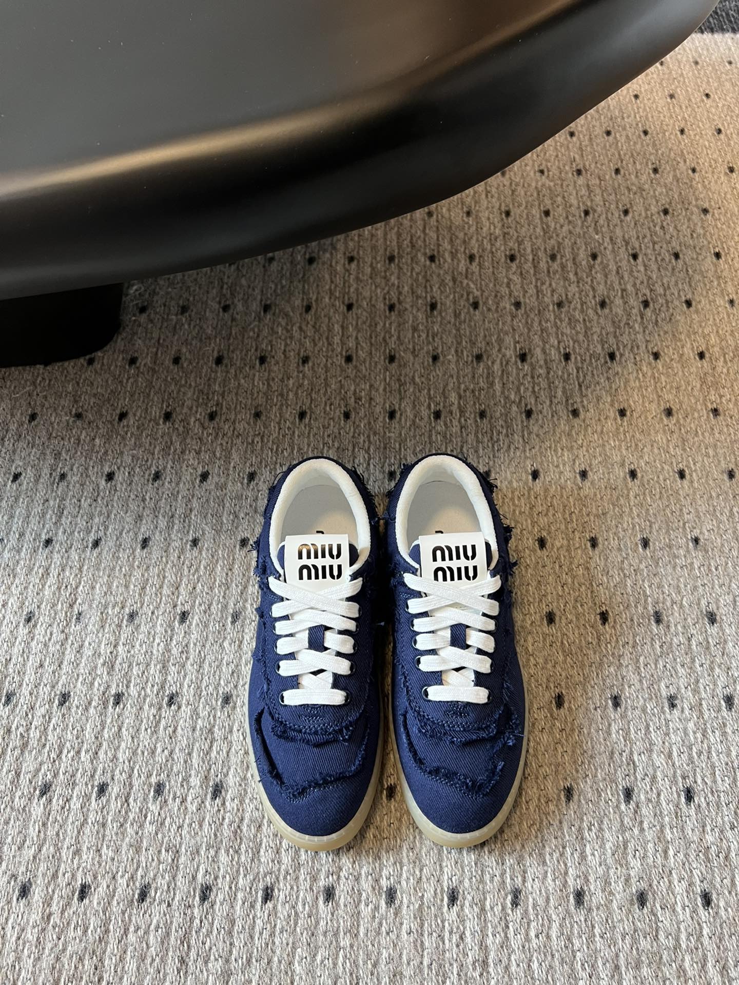 Miu Miu Denim Sneakers, Blue
