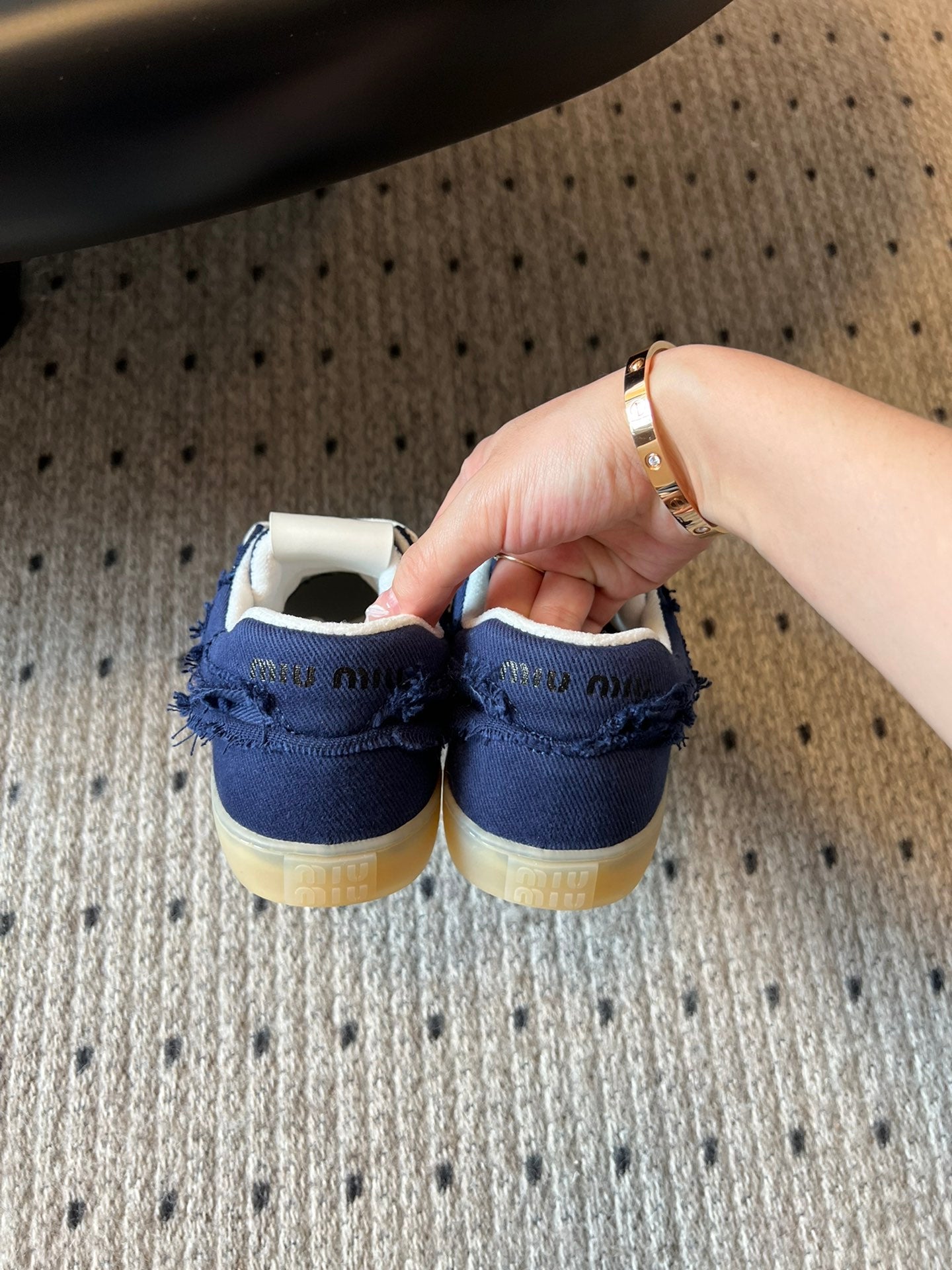 Miu Miu Denim Sneakers, Blue