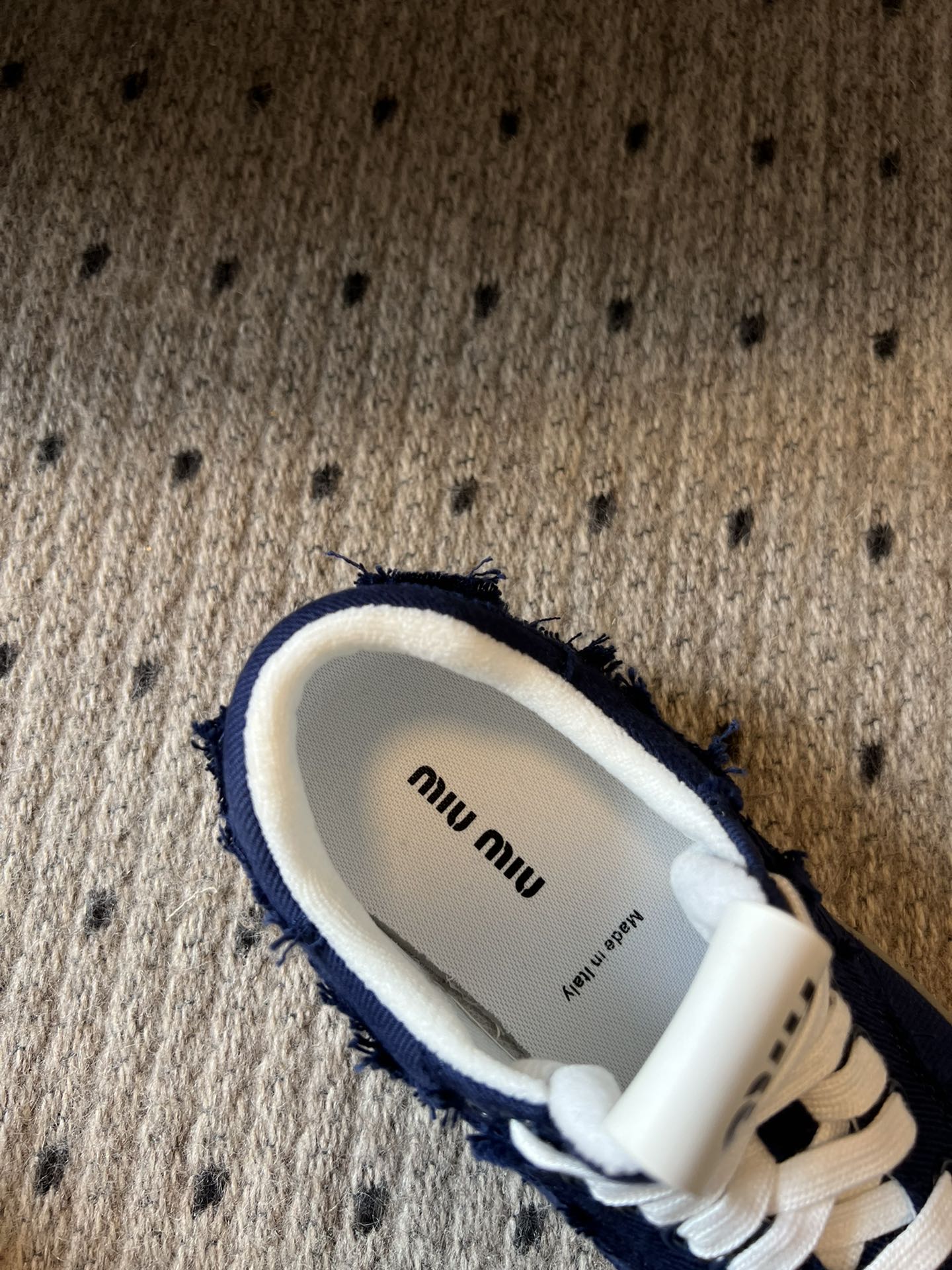 Miu Miu Denim Sneakers, Blue