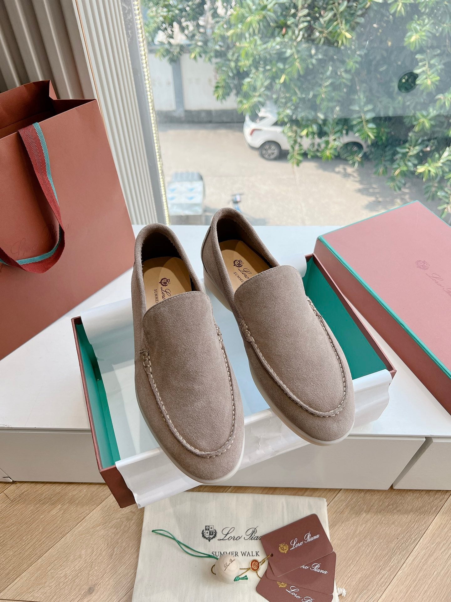 Loro Piana Summer Walk Loafer Suede, Canteen