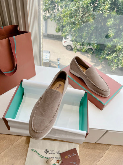 Loro Piana Summer Walk Loafer Suede, Canteen