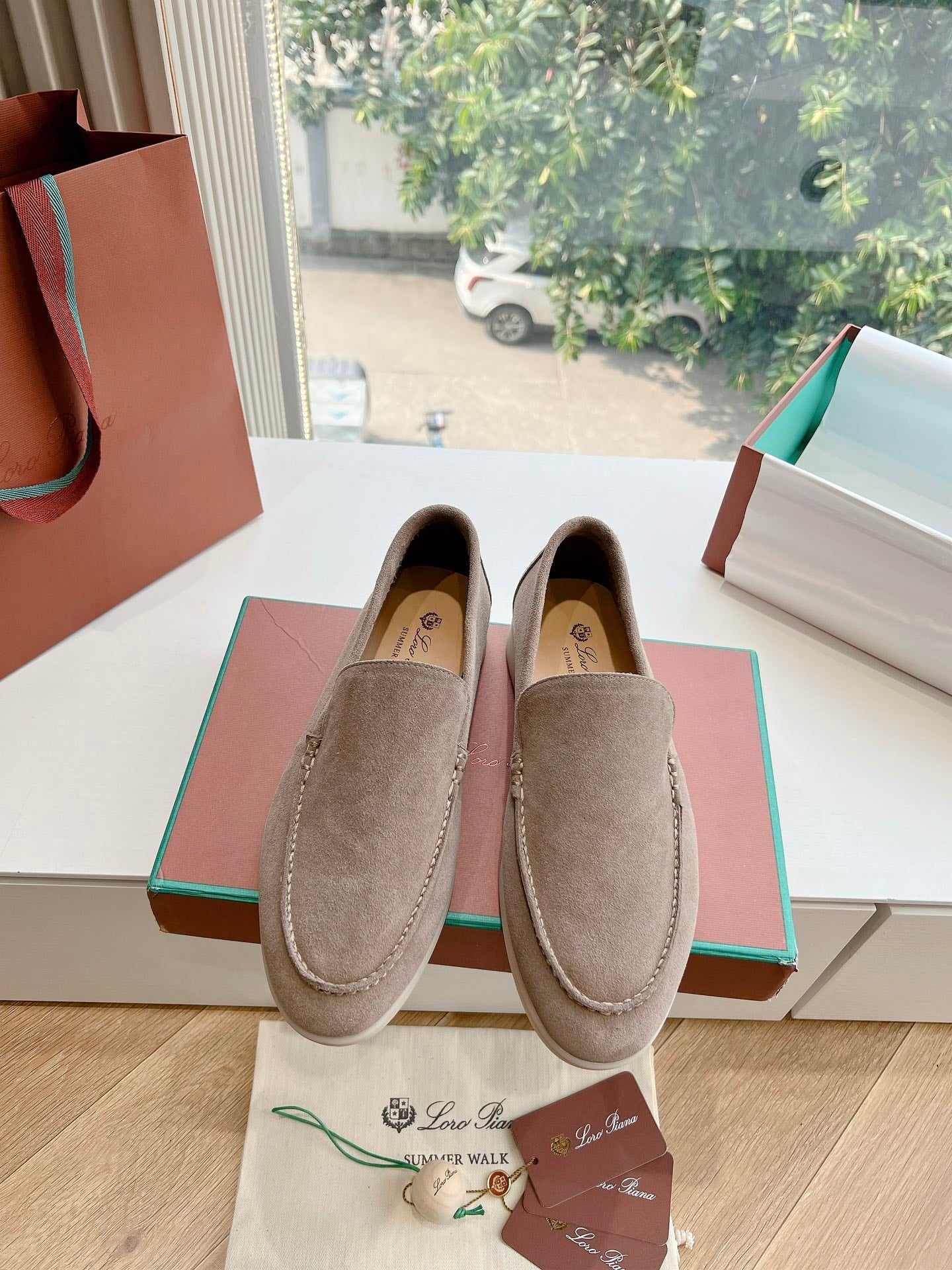 Loro Piana Summer Walk Loafer Suede, Canteen