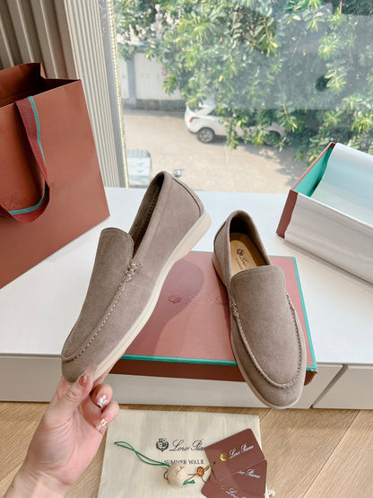 Loro Piana Summer Walk Loafer Suede, Canteen