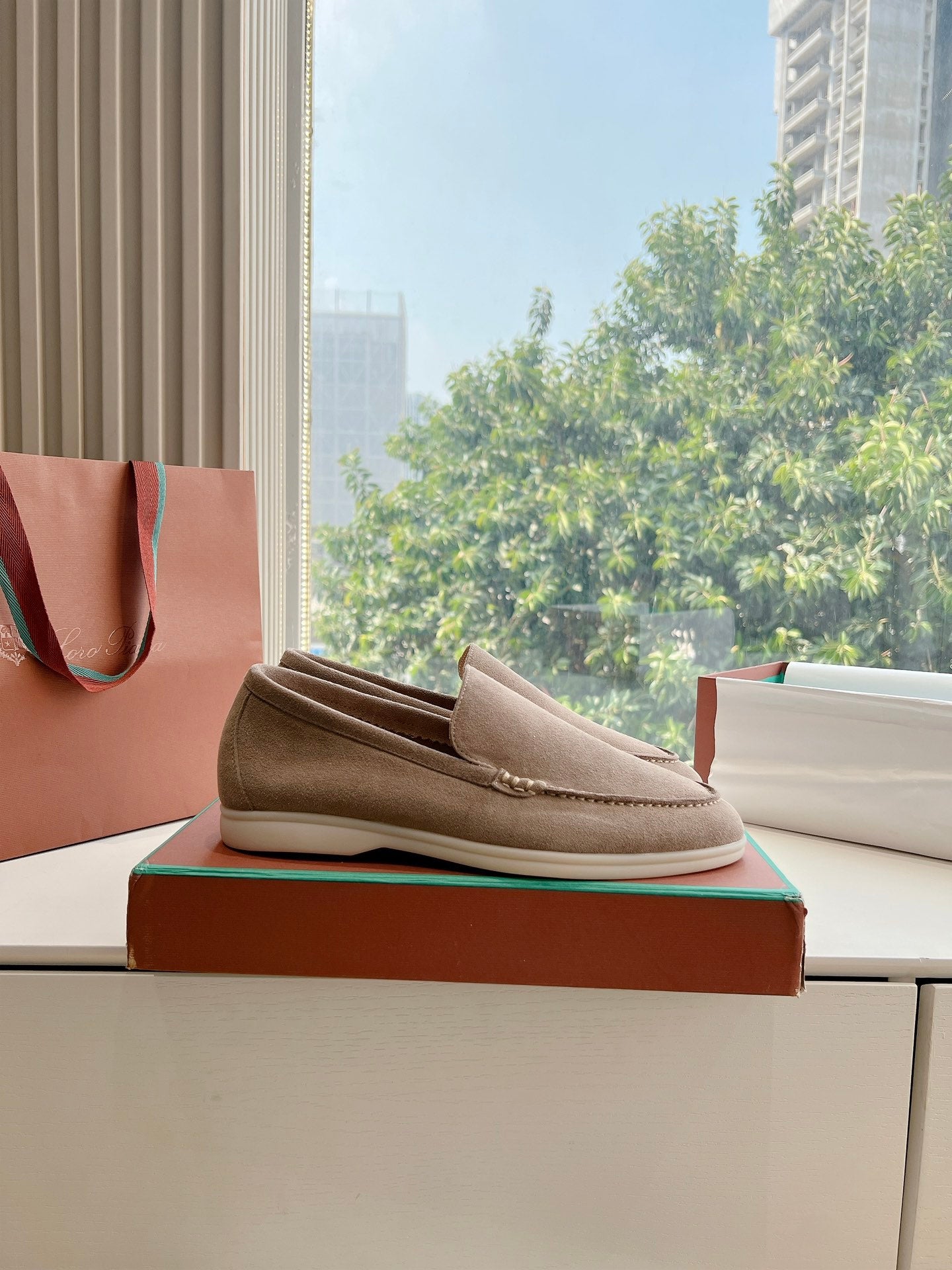 Loro Piana Summer Walk Loafer Suede, Canteen