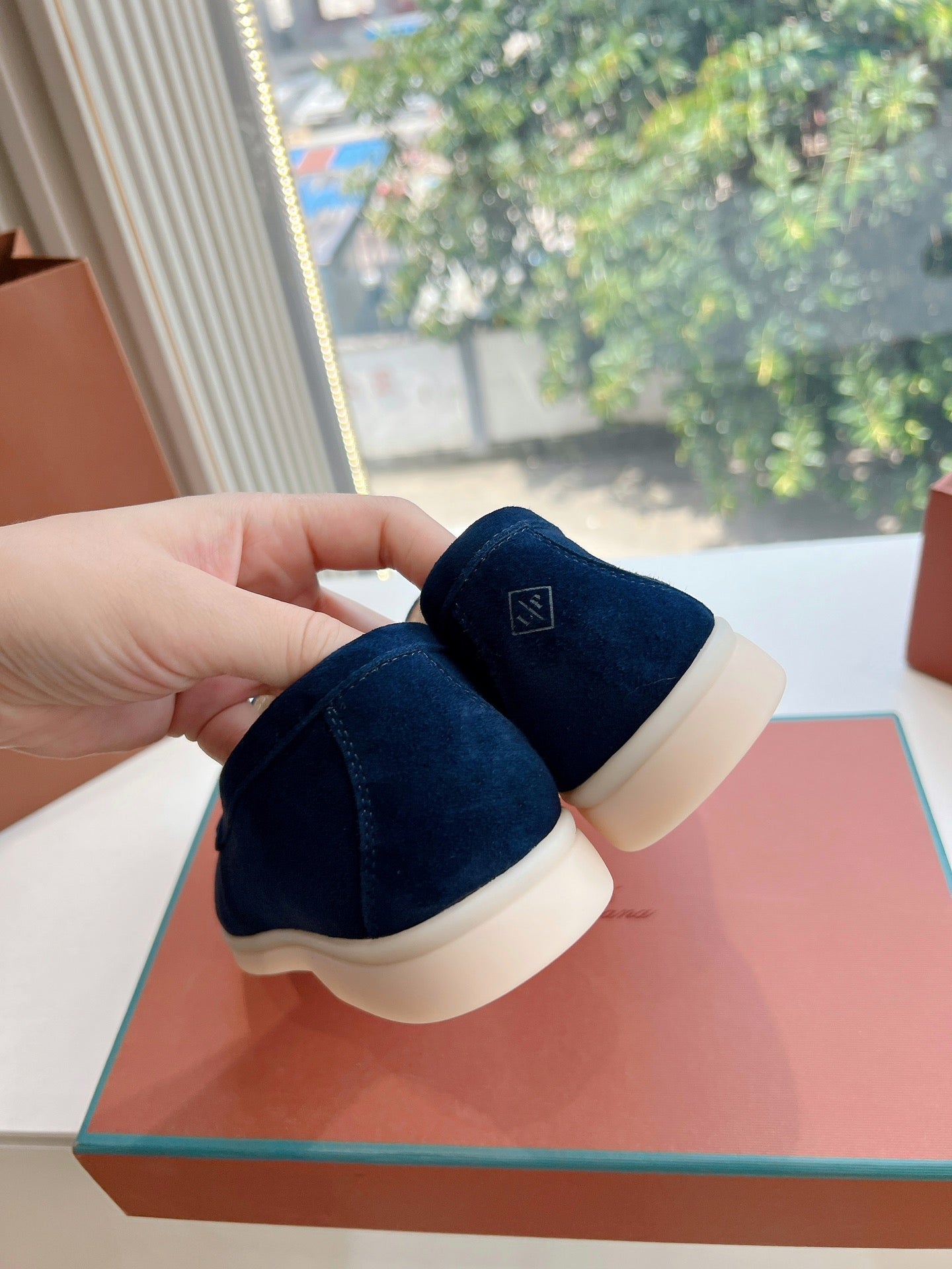 Loro Piana Summer Walk Loafer Suede, Blue