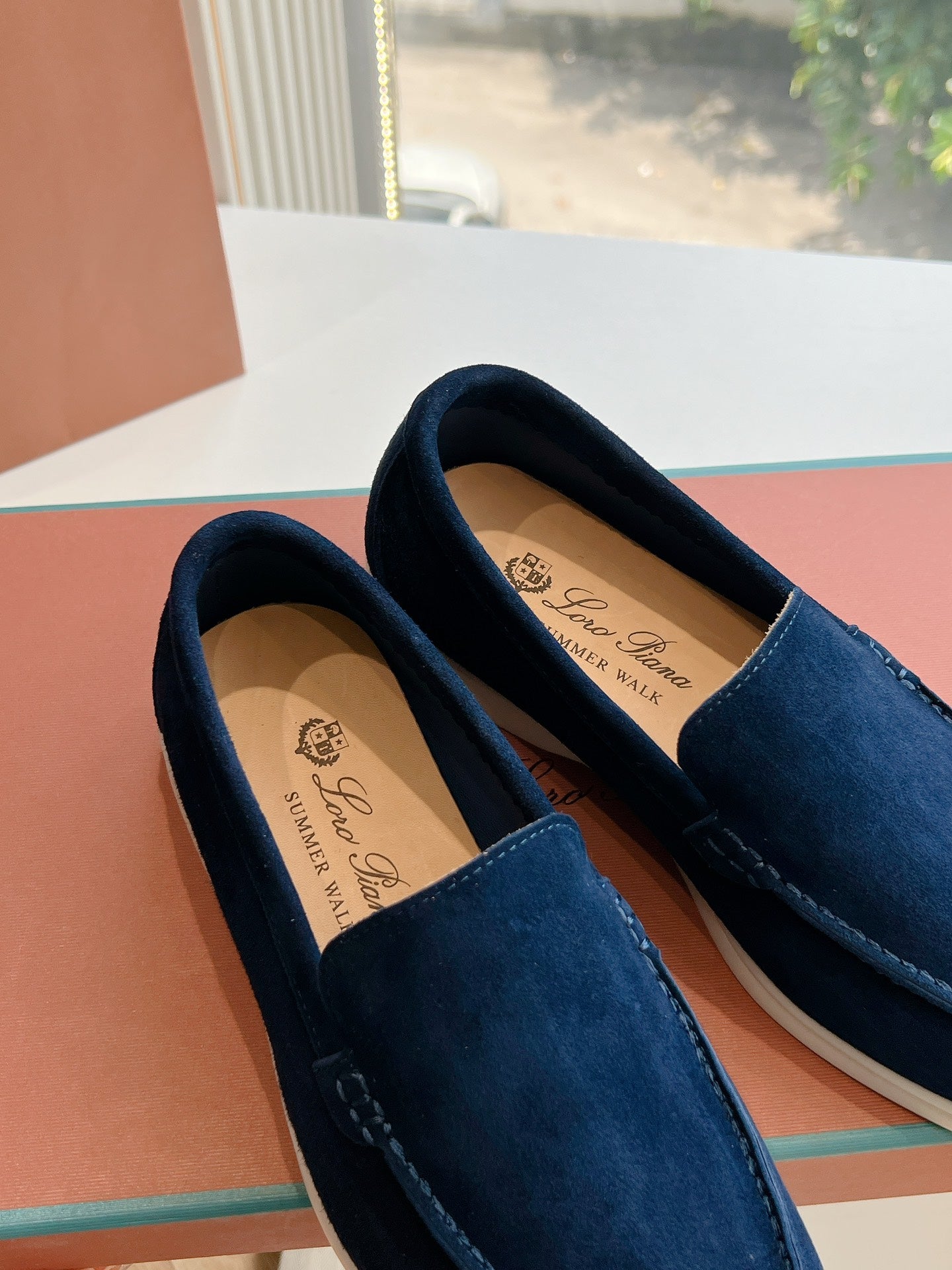 Loro Piana Summer Walk Loafer Suede, Blue