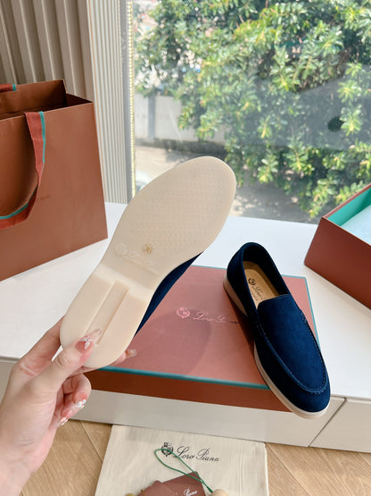 Loro Piana Summer Walk Loafer Suede, Blue