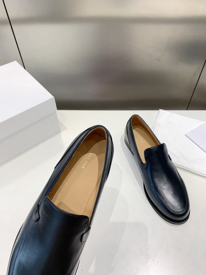 The Row Enzo Loafers, Black