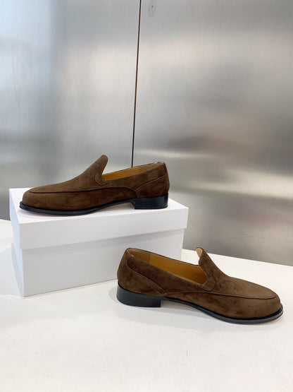 The Row Suede moccasin, Brown