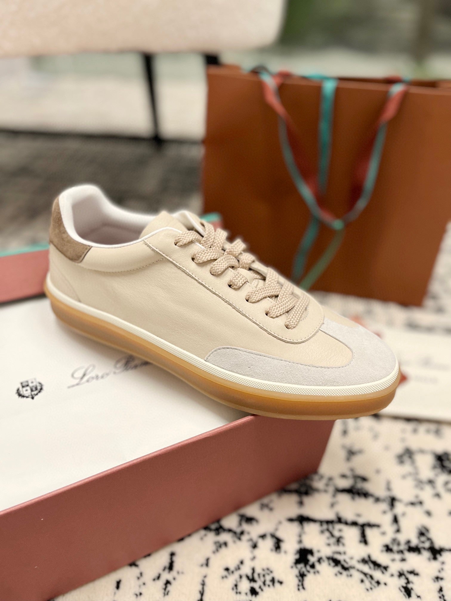 Loro Piana
Tennis Walk trainers, Milk