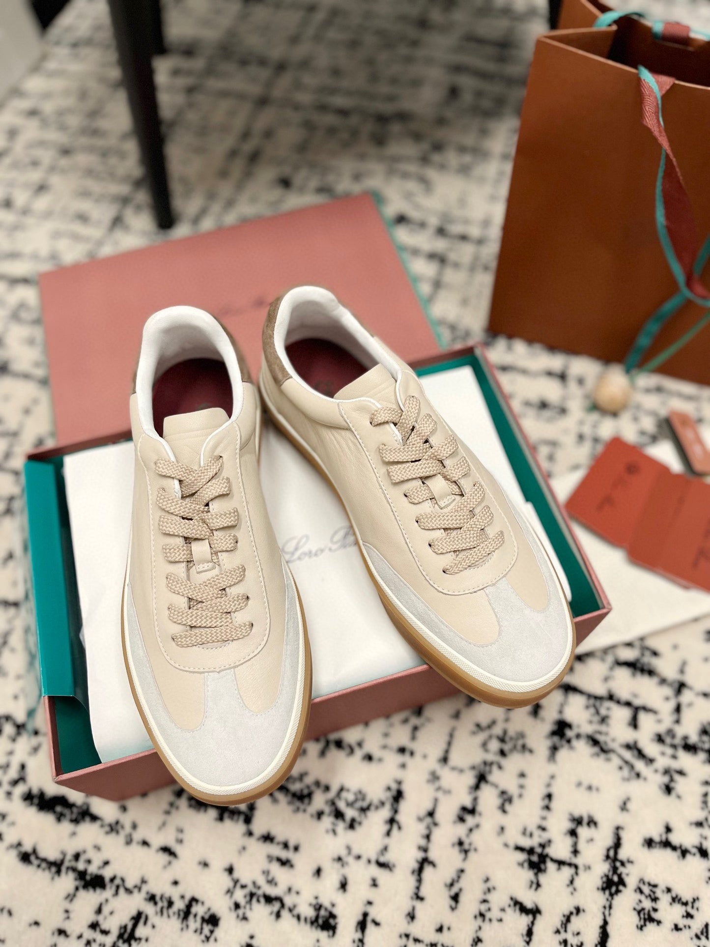 Loro Piana
Tennis Walk trainers, Milk