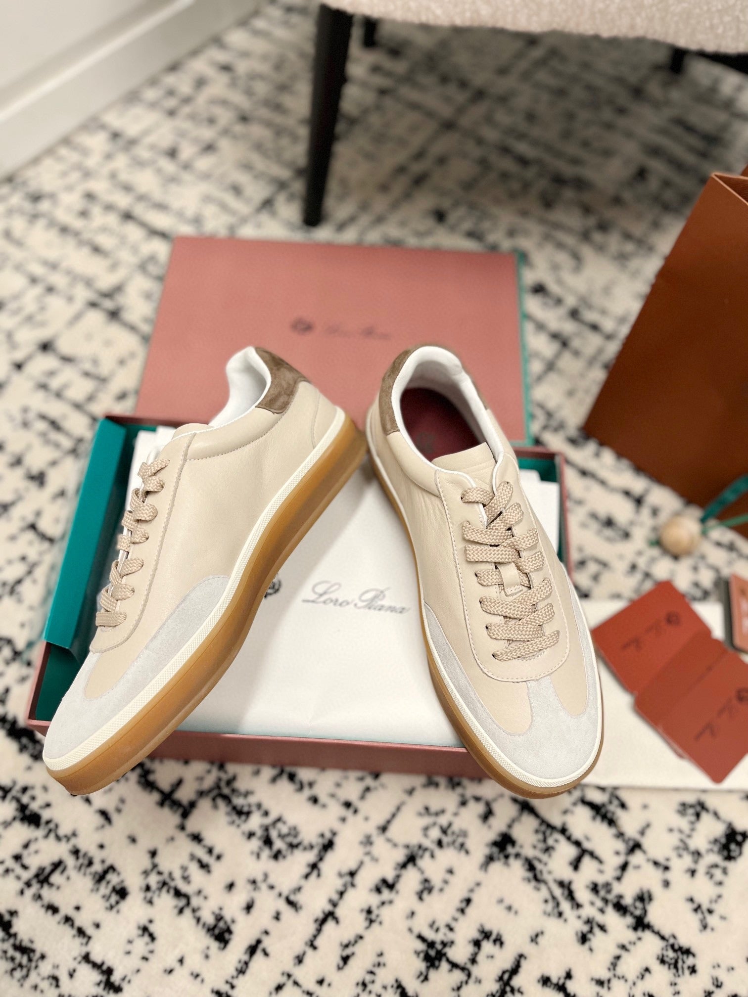 Loro Piana
Tennis Walk trainers, Milk