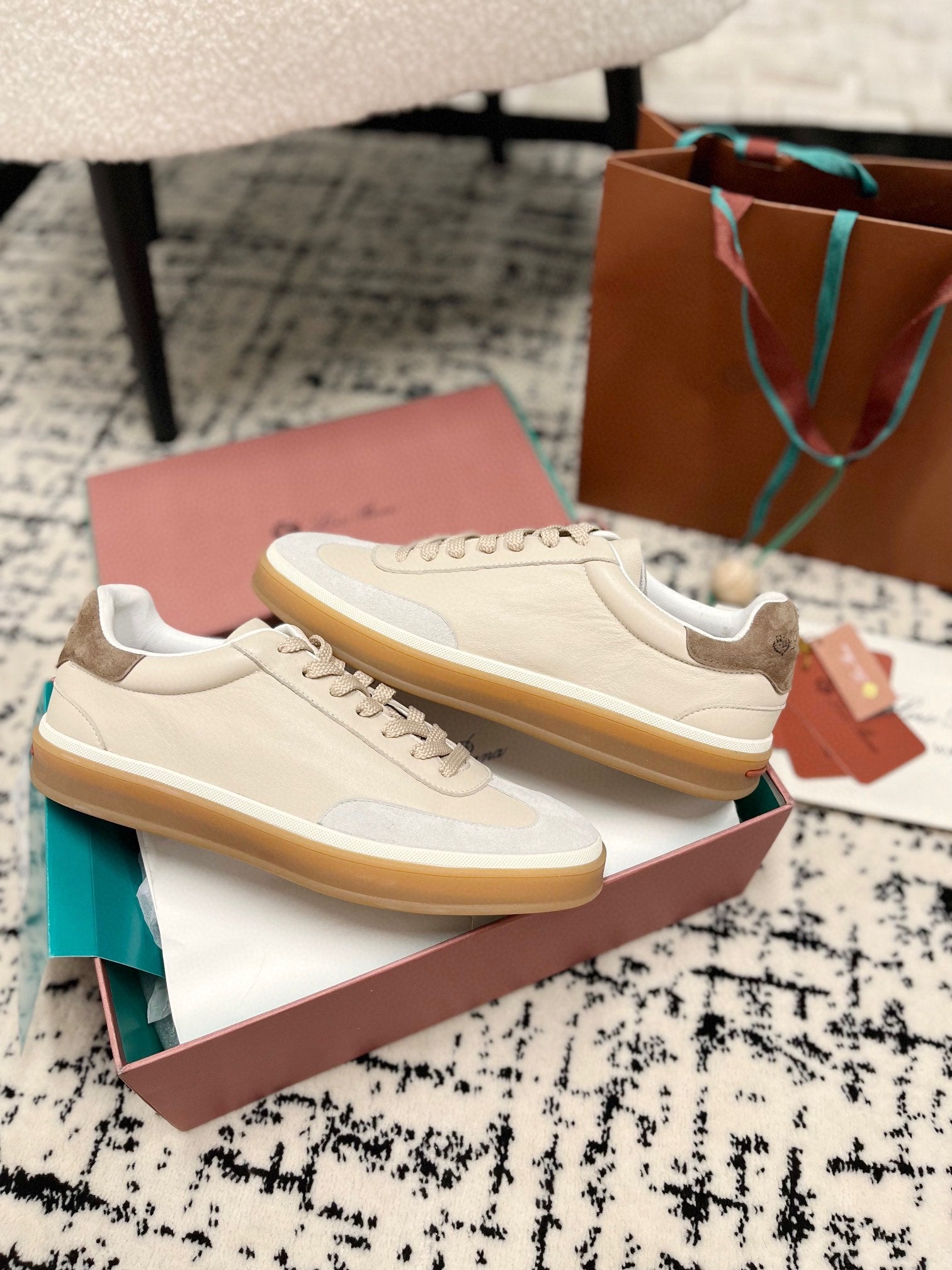 Loro Piana
Tennis Walk trainers, Milk