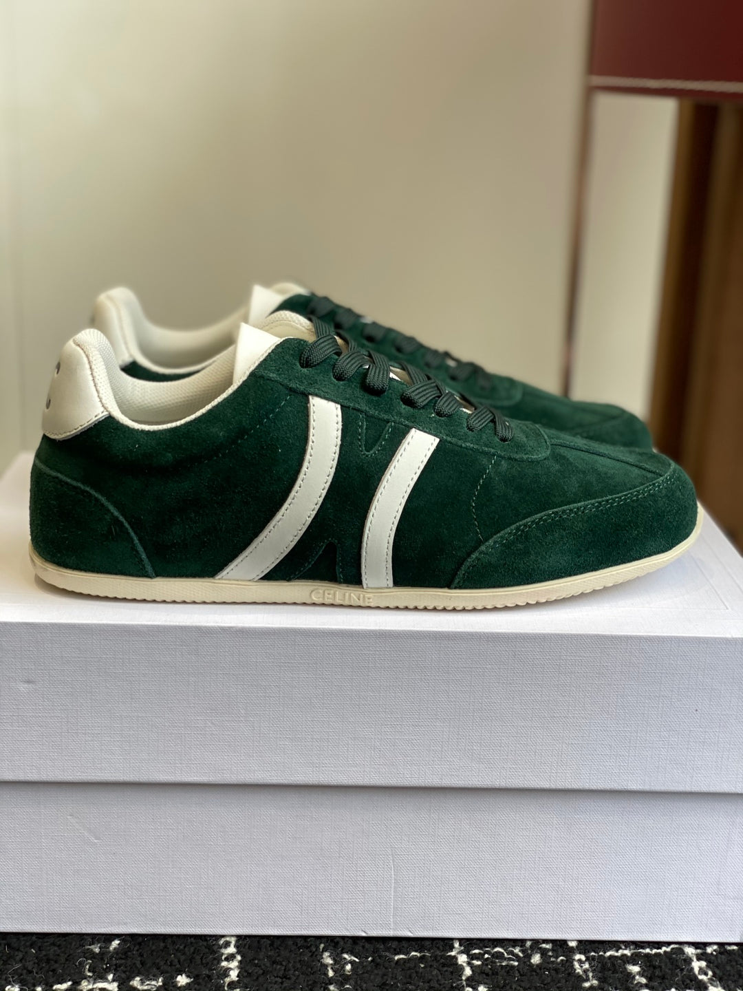 CELINE JOGGER LOW LACE-UP SNEAKER, Green