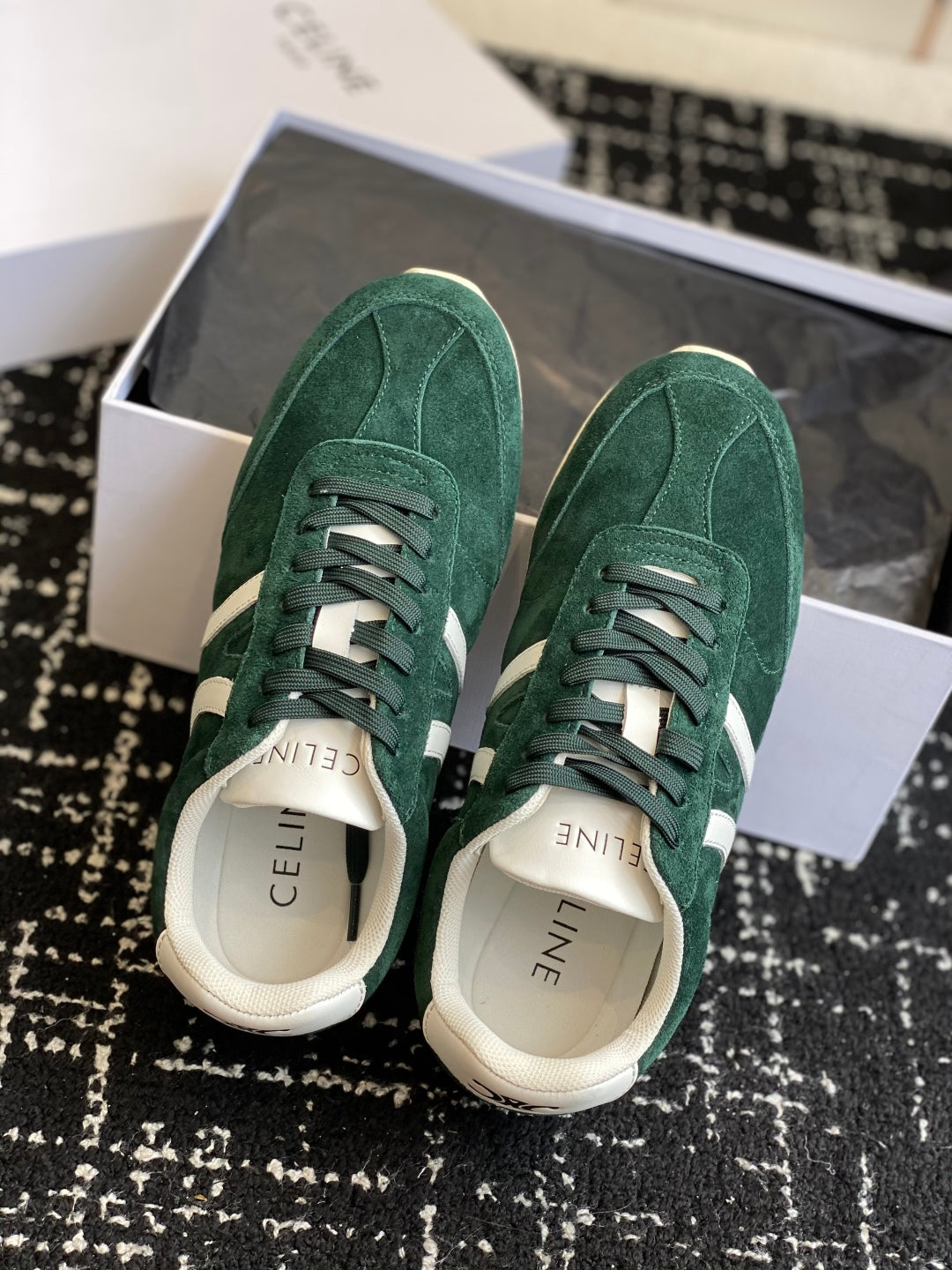 CELINE JOGGER LOW LACE-UP SNEAKER, Green
