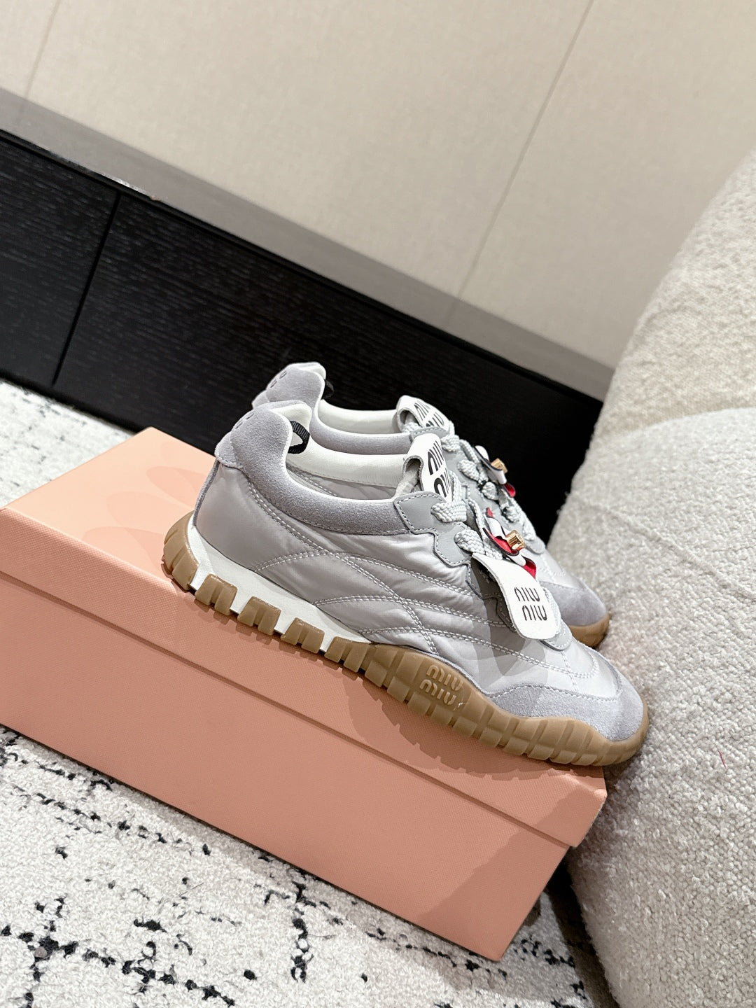 Miu Miu Tyre Trainer, Grey