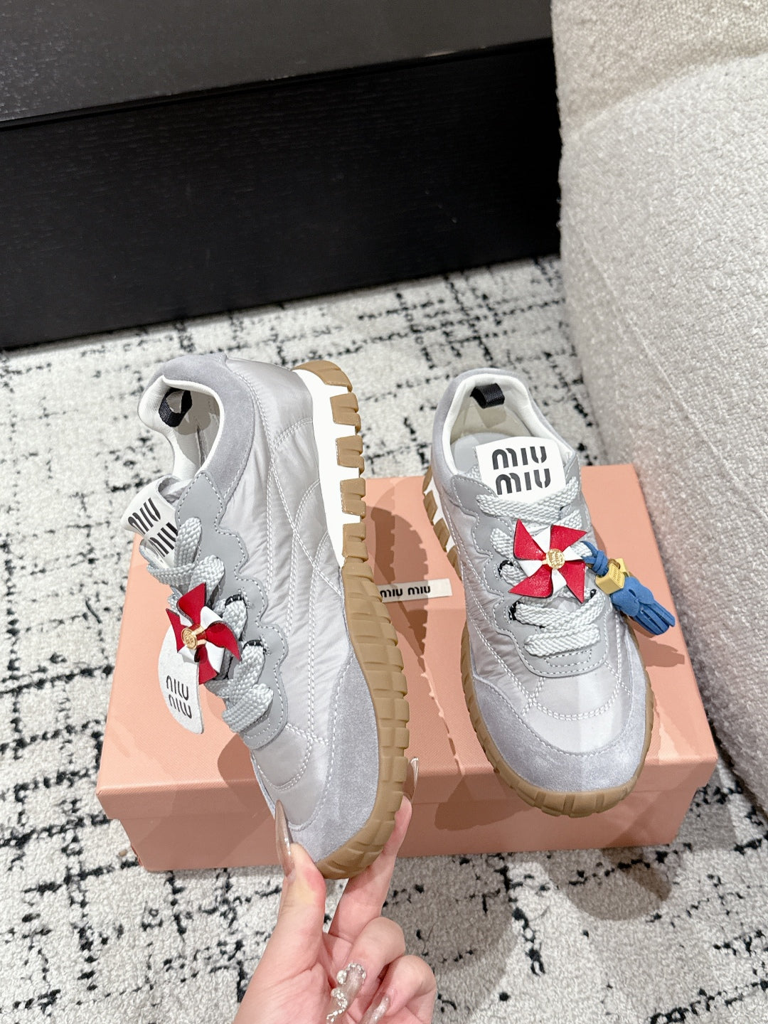 Miu Miu Tyre Trainer, Grey