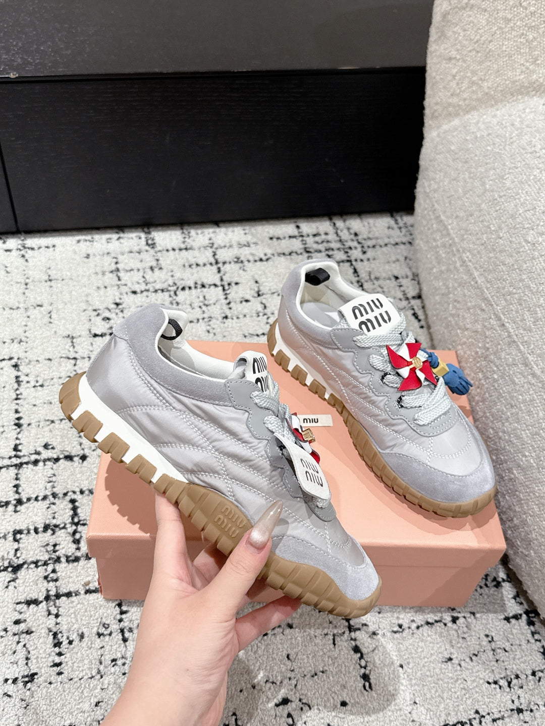 Miu Miu Tyre Trainer, Grey