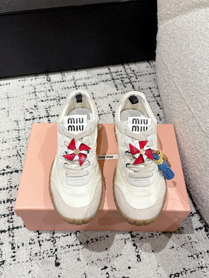 Miu Miu Tyre Trainer, Beige
