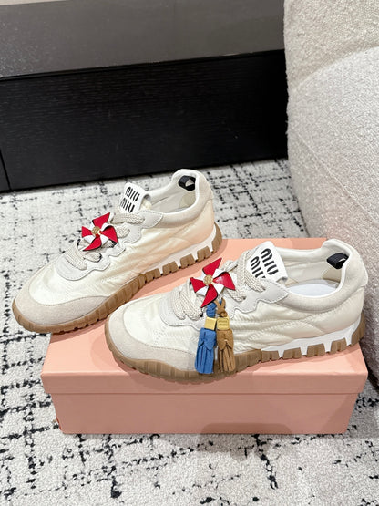 Miu Miu Tyre Trainer, Beige