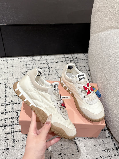 Miu Miu Tyre Trainer, Beige