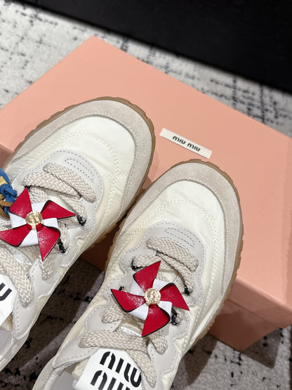 Miu Miu Tyre Trainer, Beige