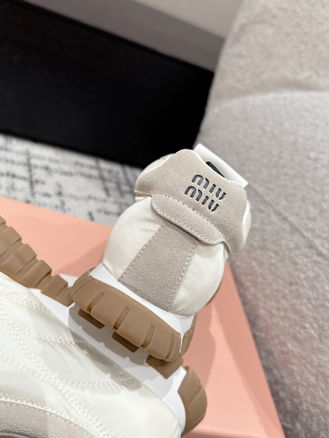 Miu Miu Tyre Trainer, Beige