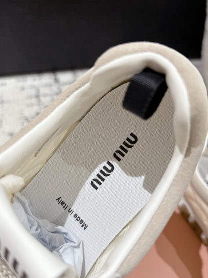 Miu Miu Tyre Trainer, Beige