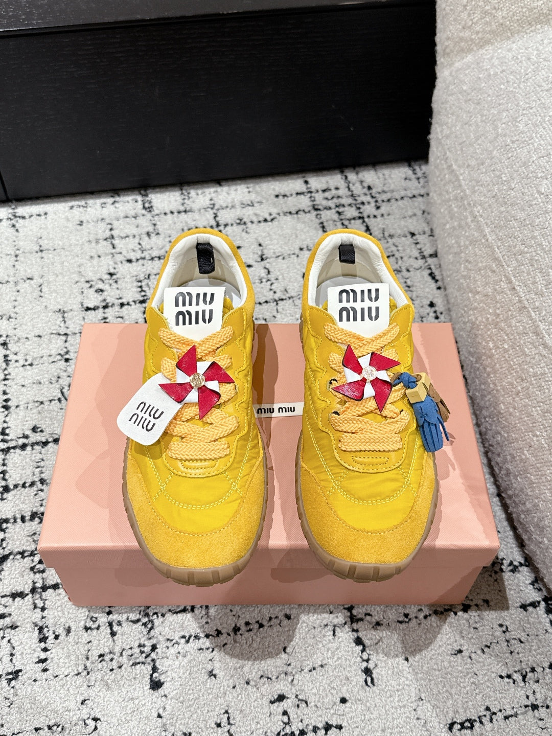 Miu Miu Tyre Trainer, Canary yellow
