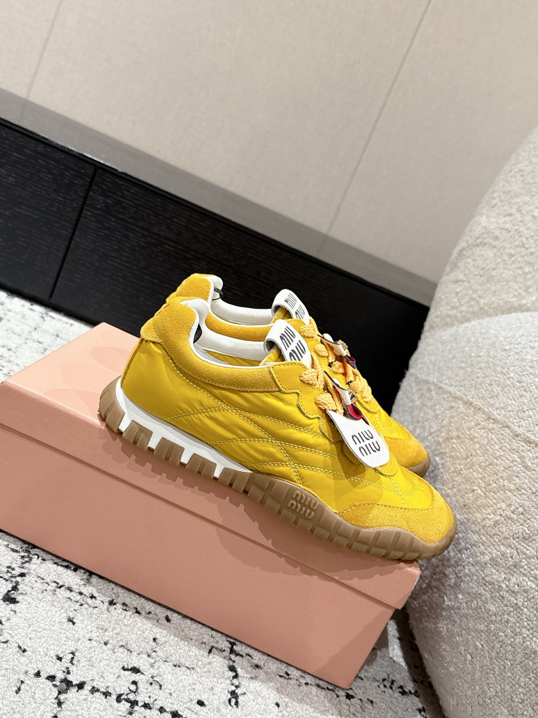 Miu Miu Tyre Trainer, Canary yellow