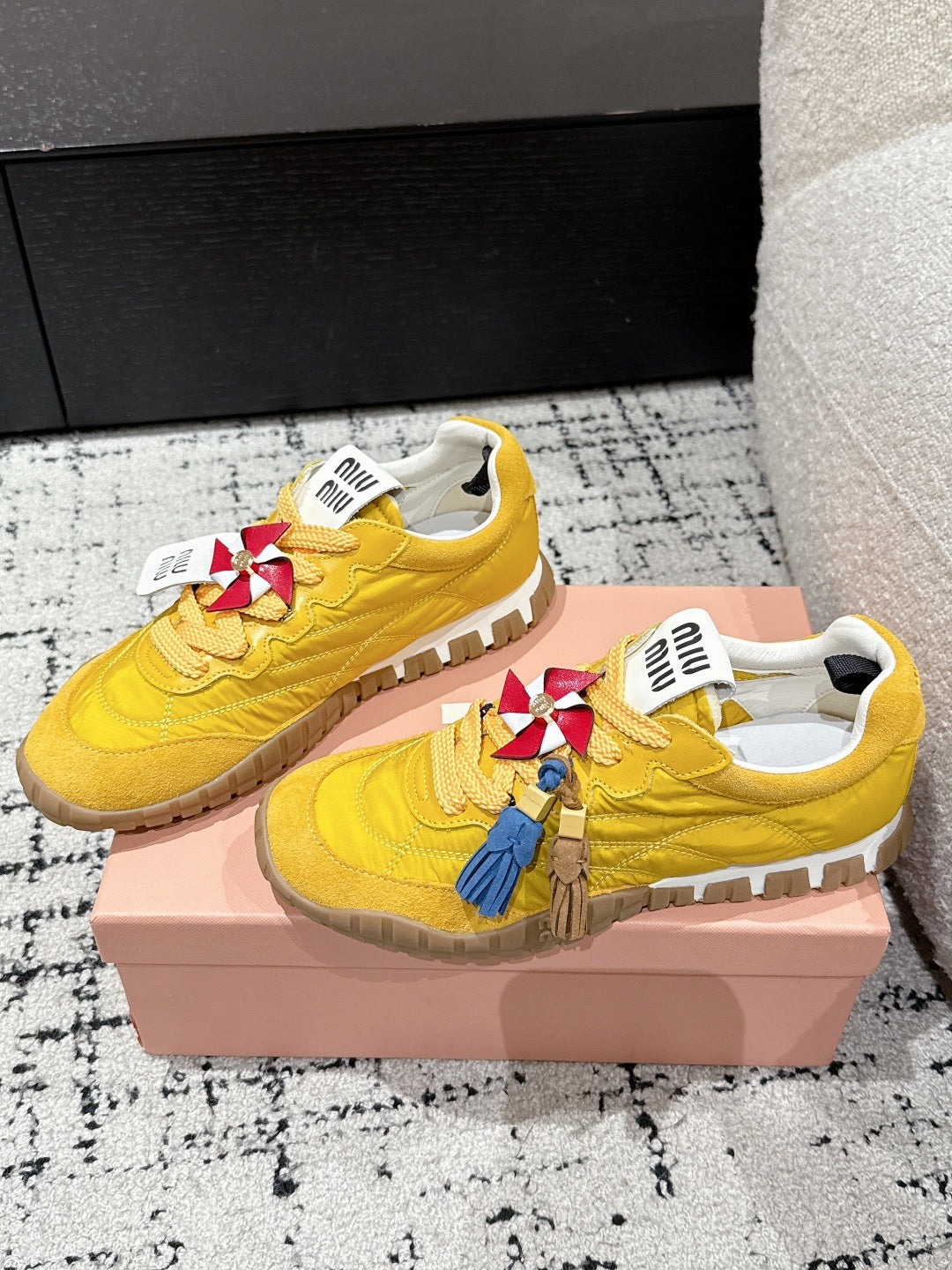 Miu Miu Tyre Trainer, Canary yellow