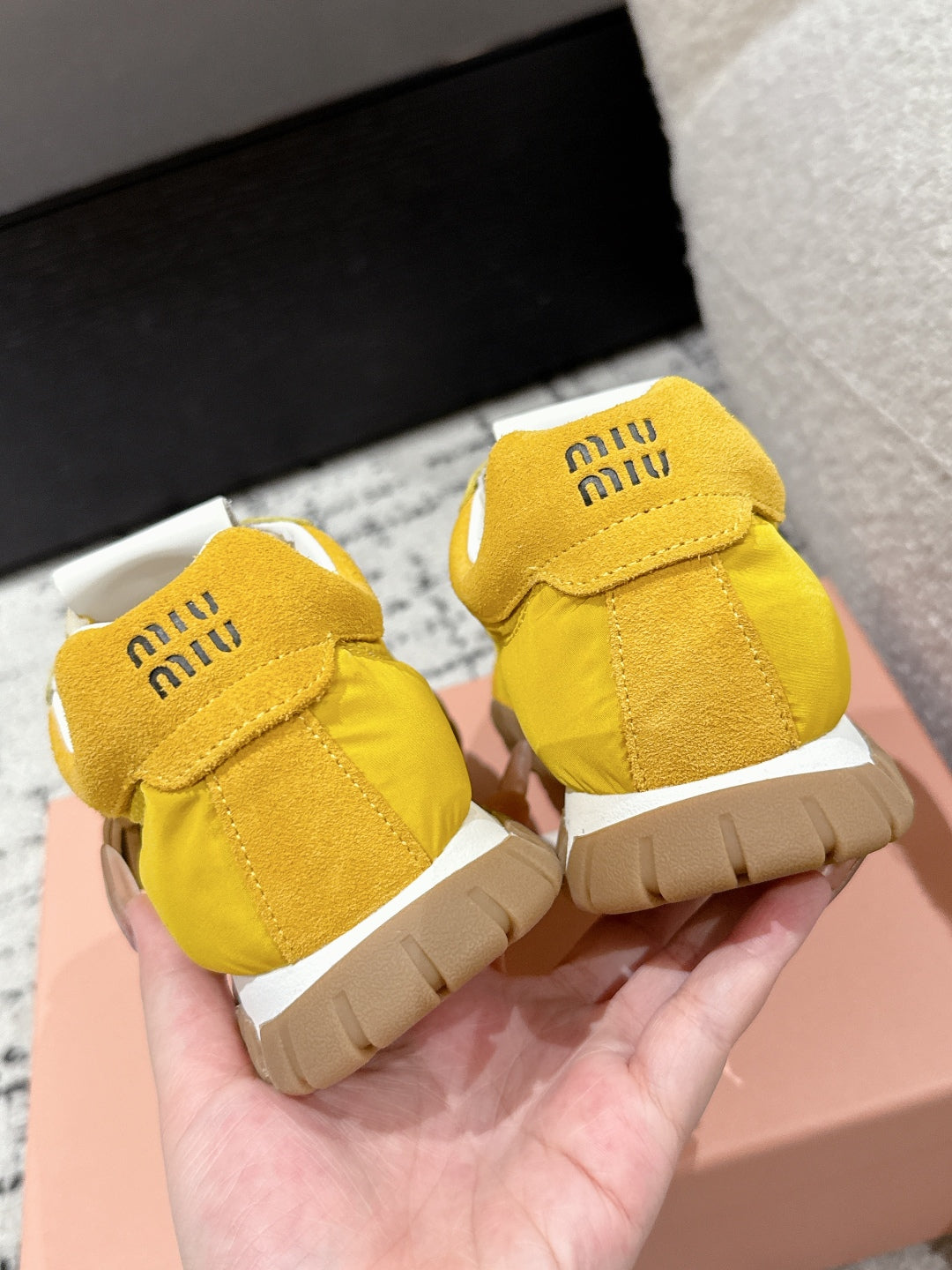 Miu Miu Tyre Trainer, Canary yellow