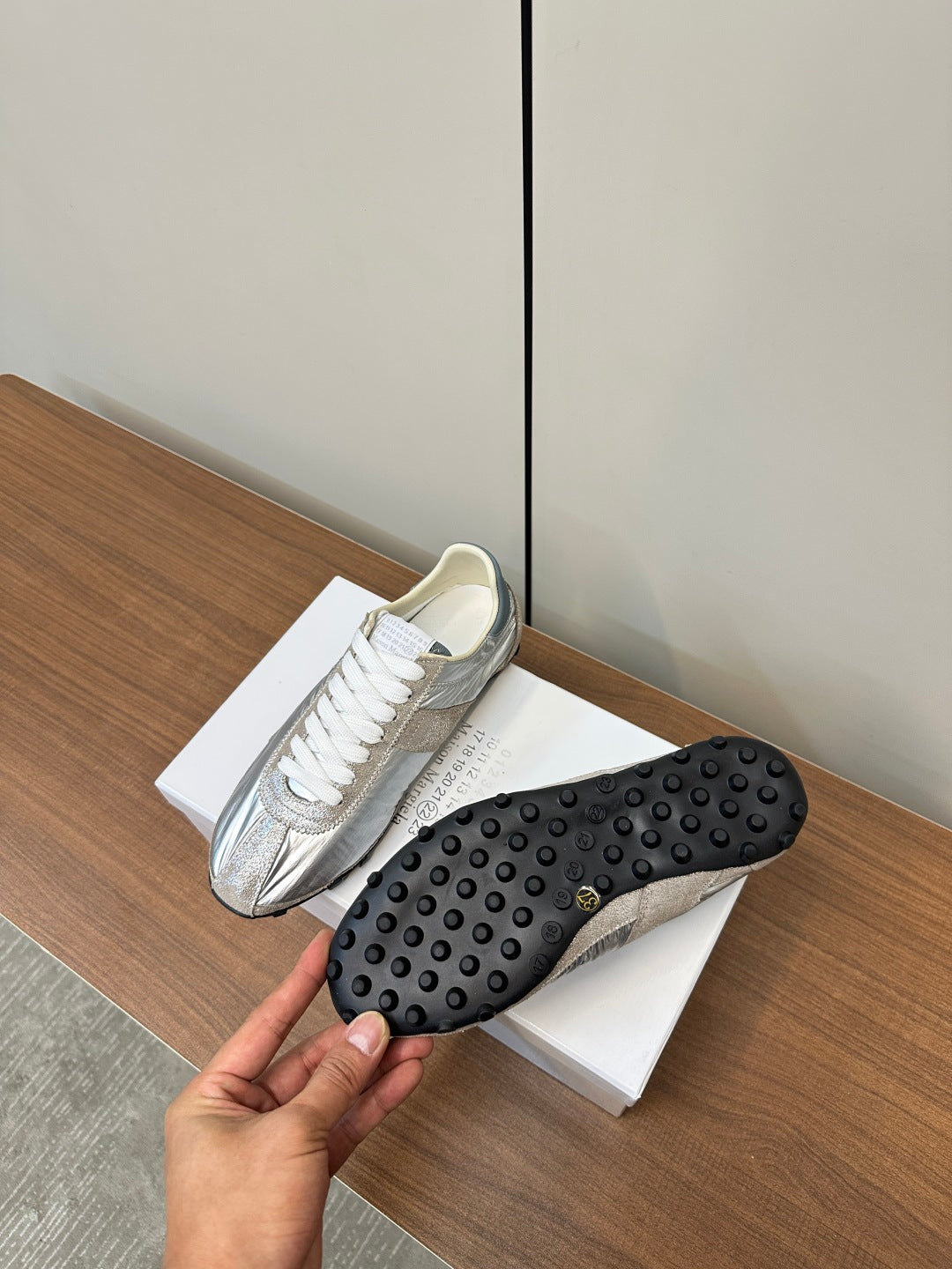 Maison Margiela Sprinters Sneakers, Silver