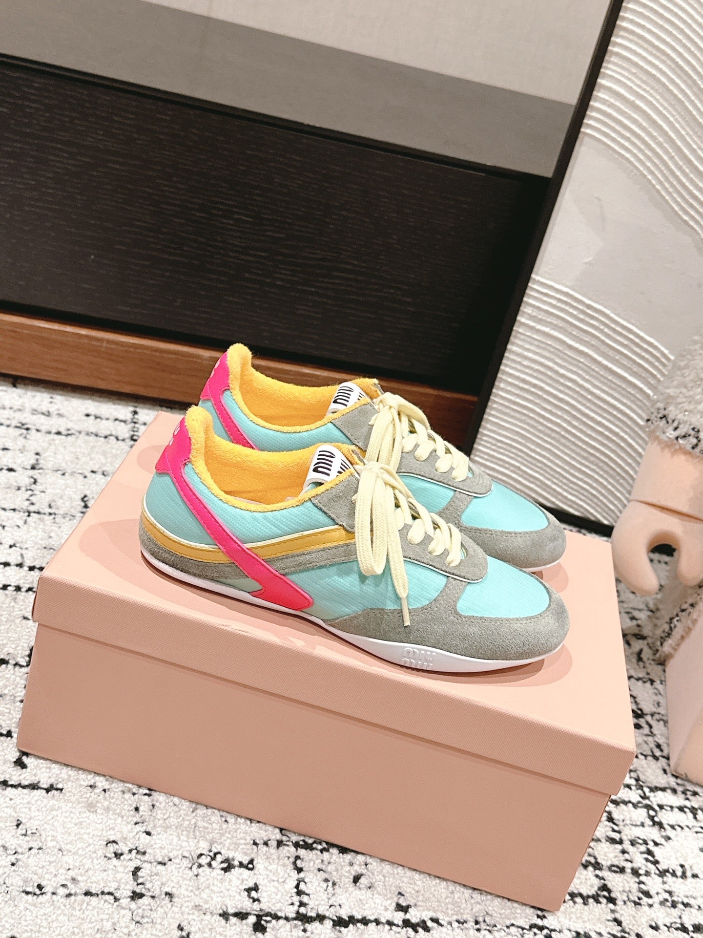 Miu Miu Gymnasium Sneakers, Mint