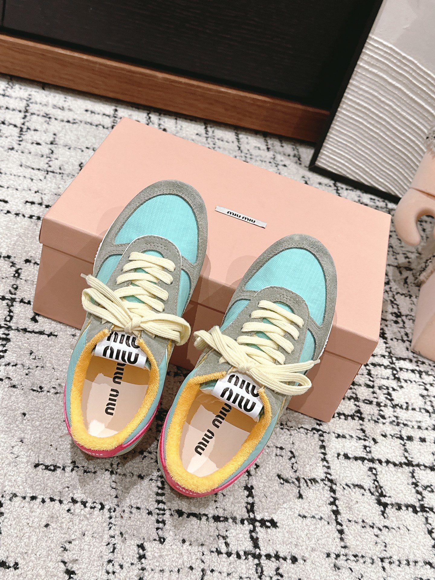 Miu Miu Gymnasium Sneakers, Mint