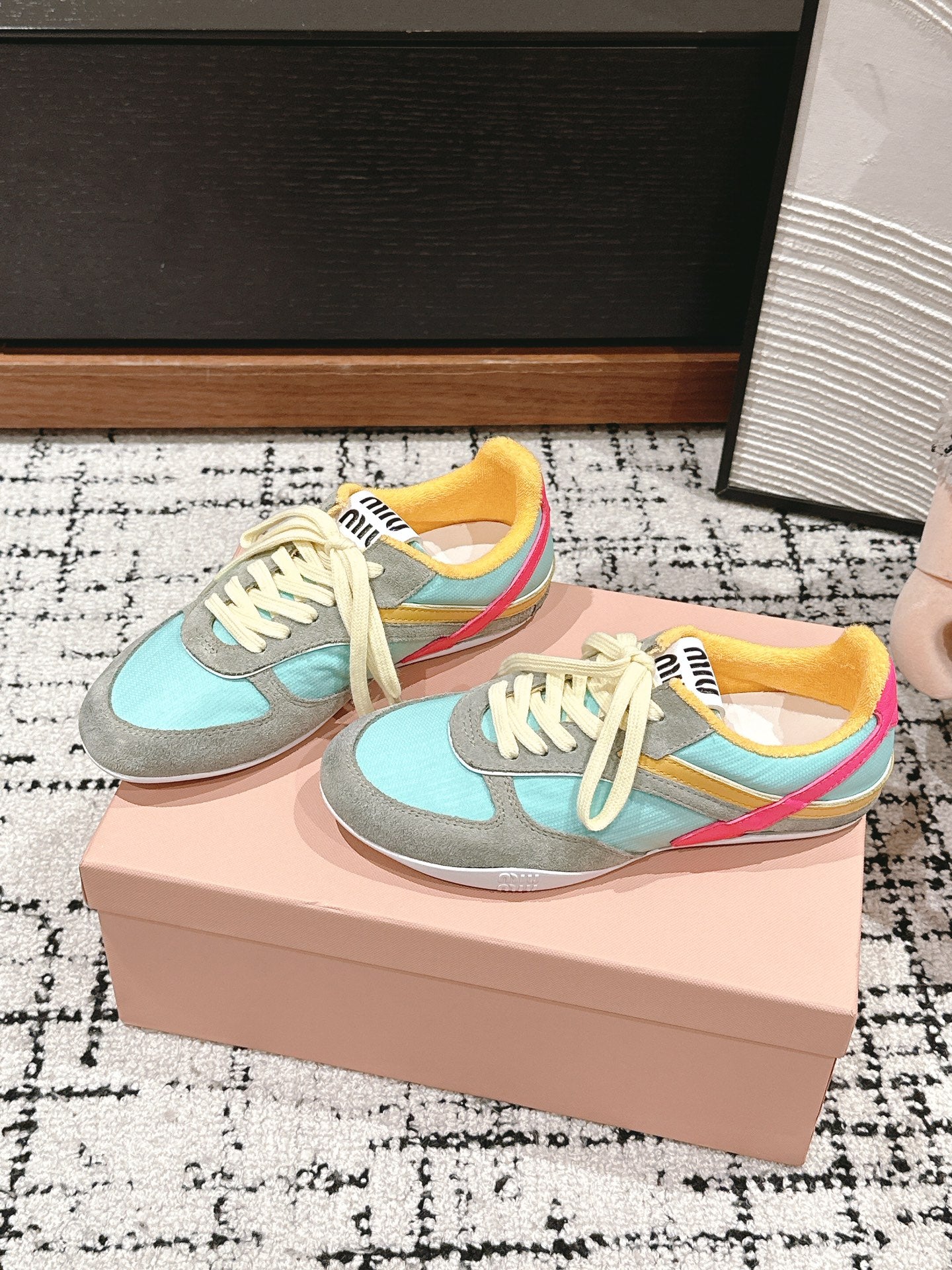 Miu Miu Gymnasium Sneakers, Mint