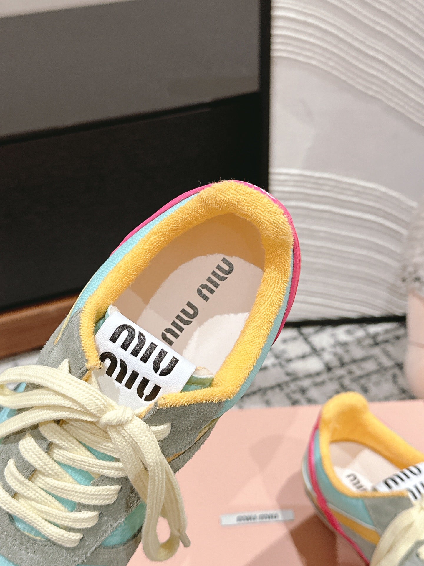 Miu Miu Gymnasium Sneakers, Mint