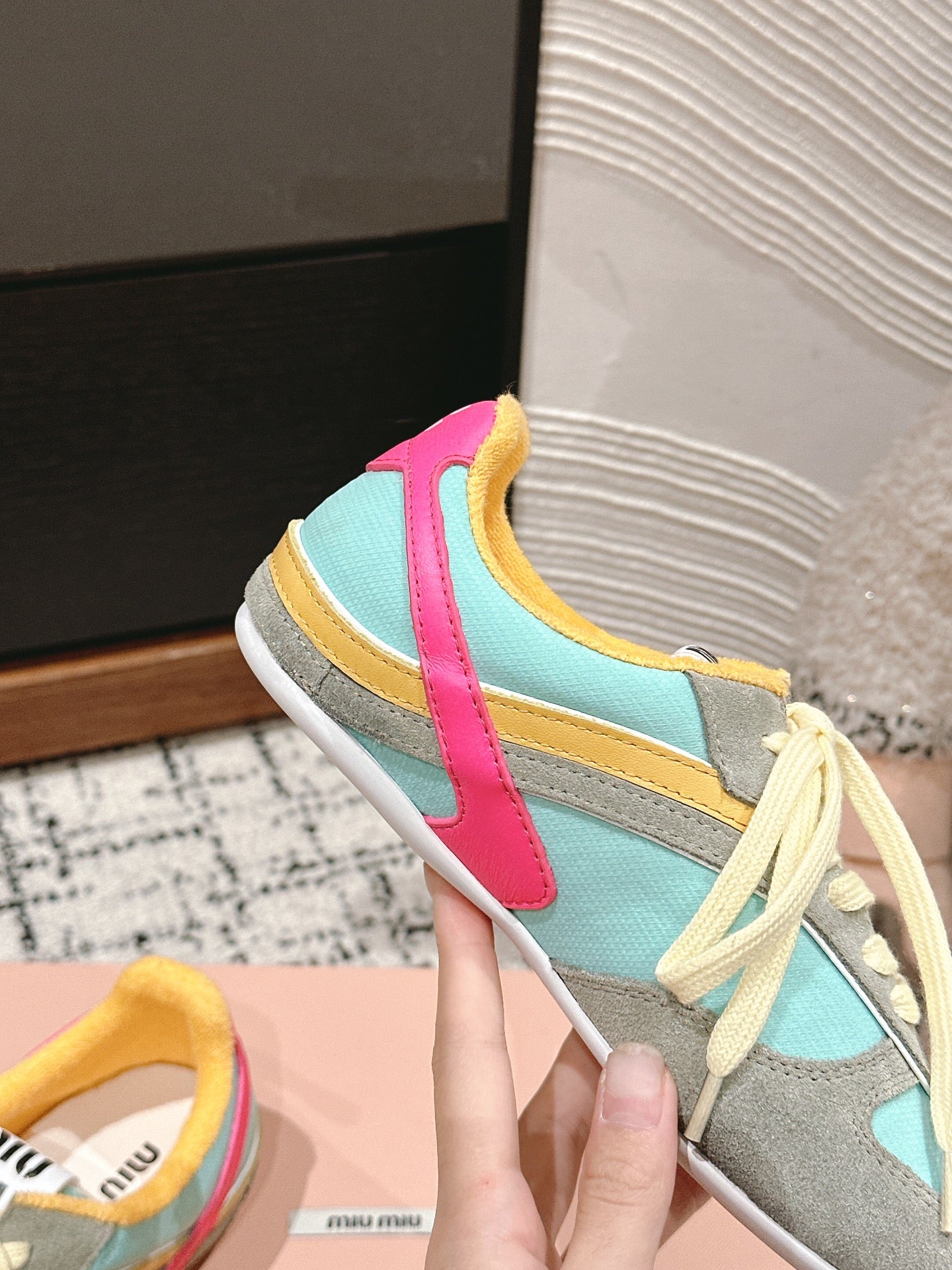 Miu Miu Gymnasium Sneakers, Mint