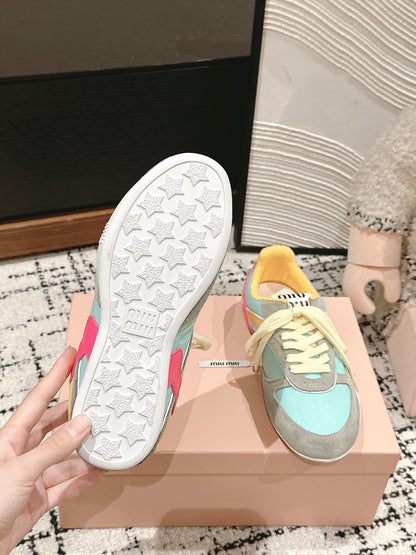 Miu Miu Gymnasium Sneakers, Mint