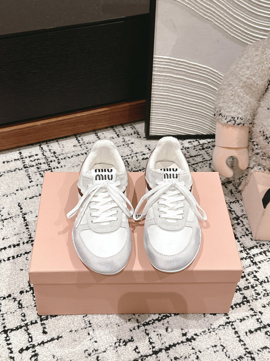 Miu Miu Gymnasium Sneakers, White