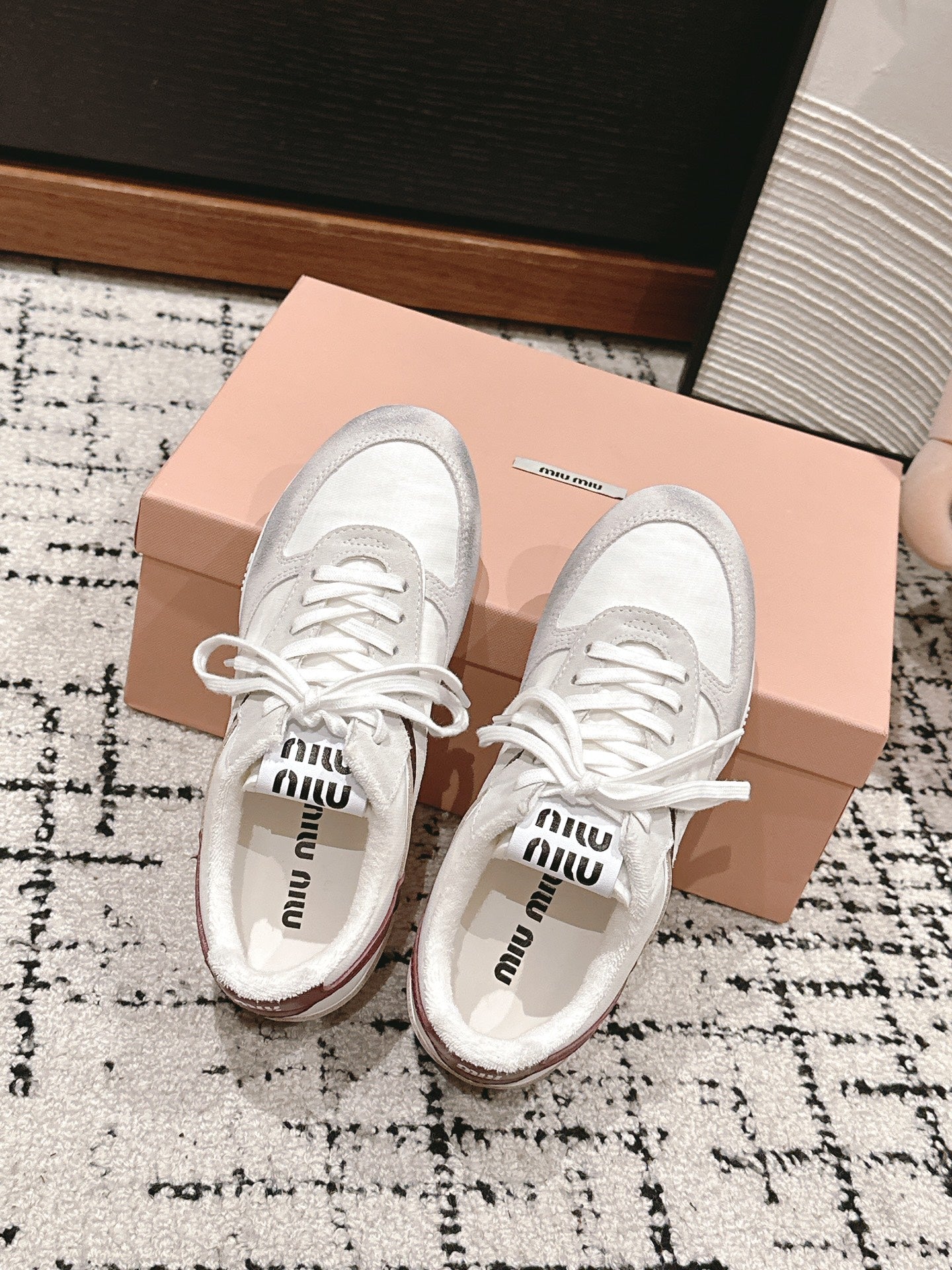 Miu Miu Gymnasium Sneakers, White