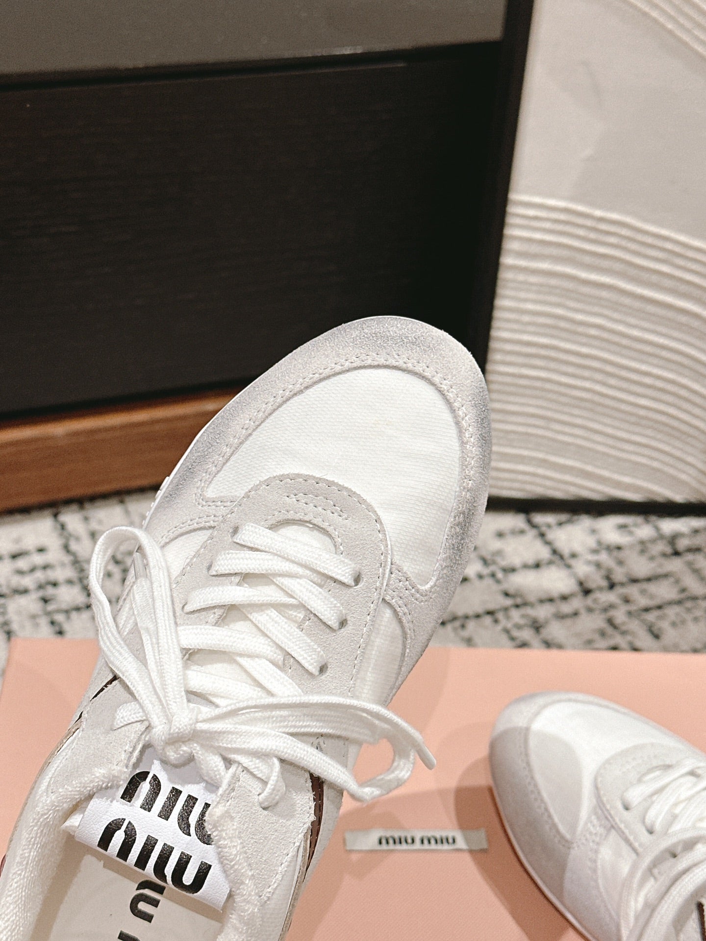 Miu Miu Gymnasium Sneakers, White