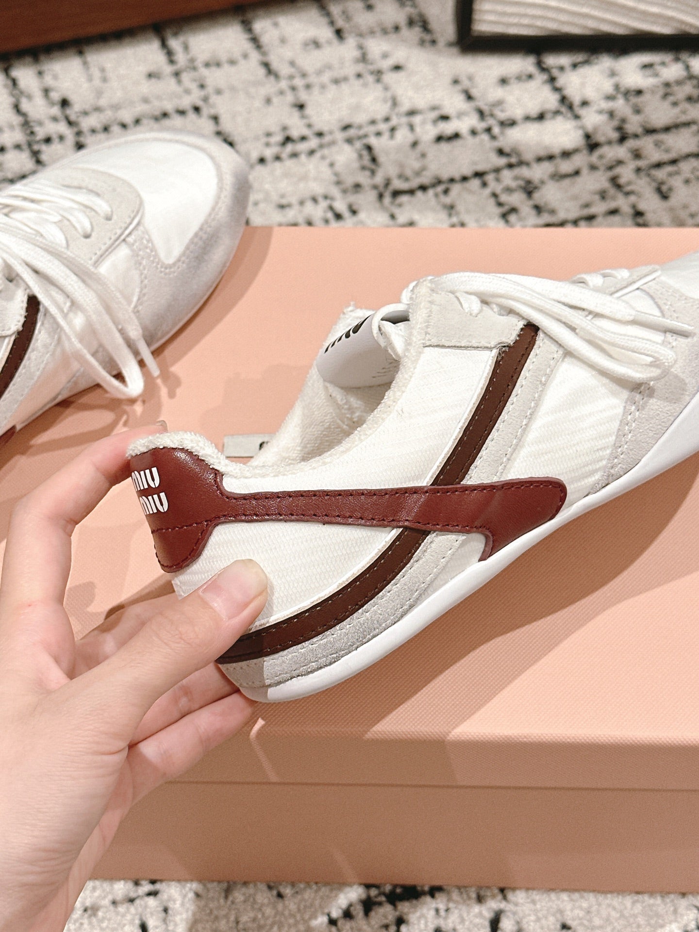 Miu Miu Gymnasium Sneakers, White