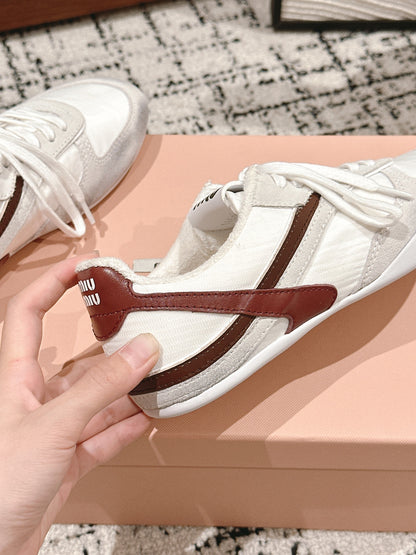 Miu Miu Gymnasium Sneakers, White