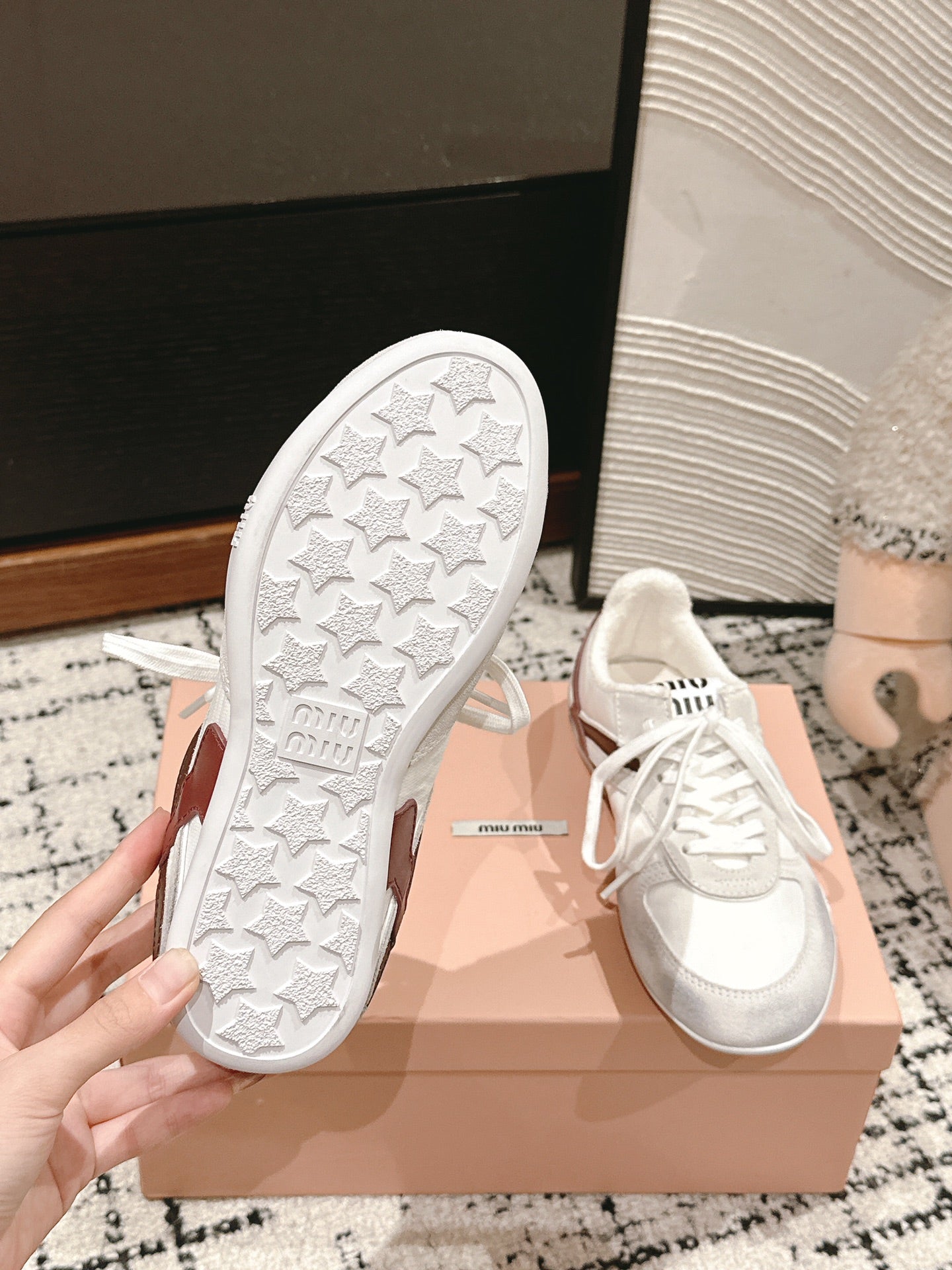 Miu Miu Gymnasium Sneakers, White