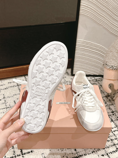 Miu Miu Gymnasium Sneakers, White