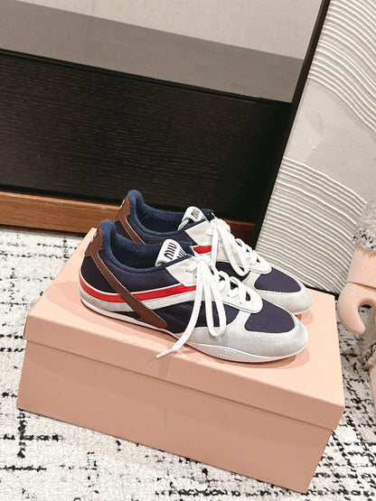 Miu Miu Gymnasium Sneakers, Navy Blue