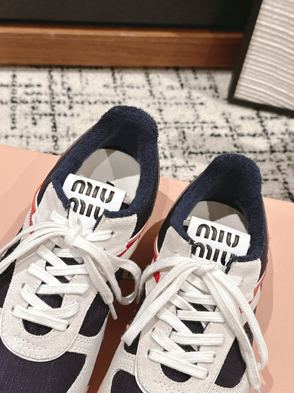 Miu Miu Gymnasium Sneakers, Navy Blue