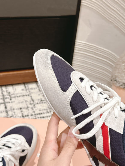 Miu Miu Gymnasium Sneakers, Navy Blue